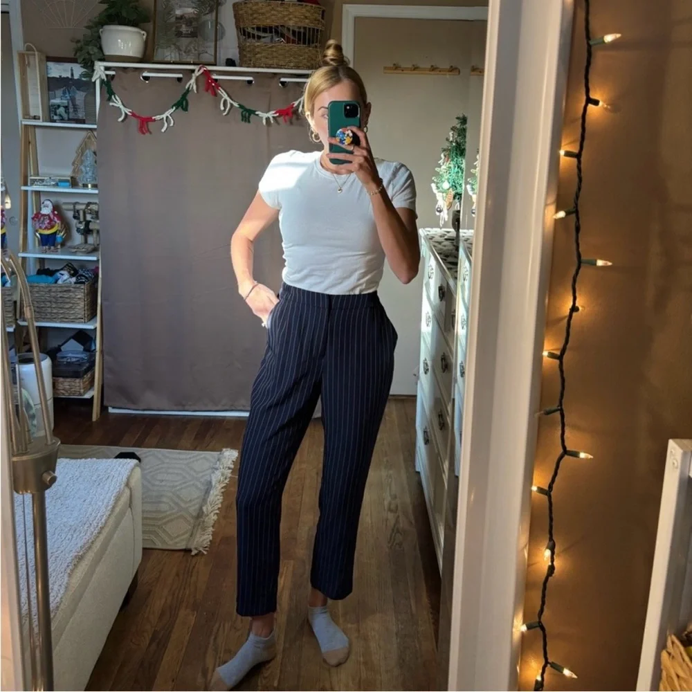 Target a new say stretch pin striped high waisted trousers - Picture 8 of 15